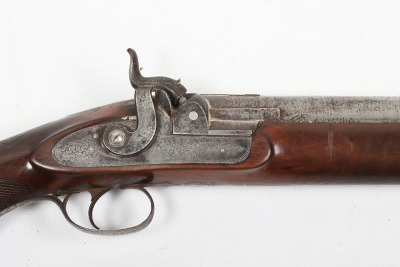 10 bore percussion wildfowl gun by KEEP & HINKLEY, BIRMINGHAM converted to a live pigeon gun - 3