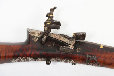 18 bore Turkish miquelet flintlock gun, 18th/19th century - 4