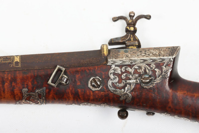 18 bore Turkish miquelet flintlock gun, 18th/19th century - 8