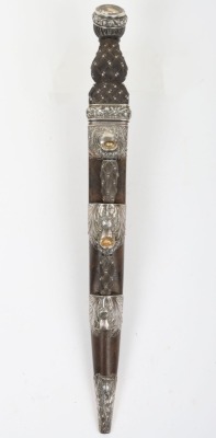 Early Victorian Scottish Highland dress dirk with hallmarked silver mounts