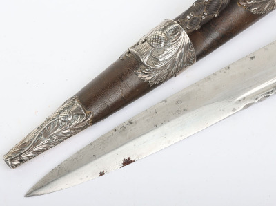 Early Victorian Scottish Highland dress dirk with hallmarked silver mounts - 4