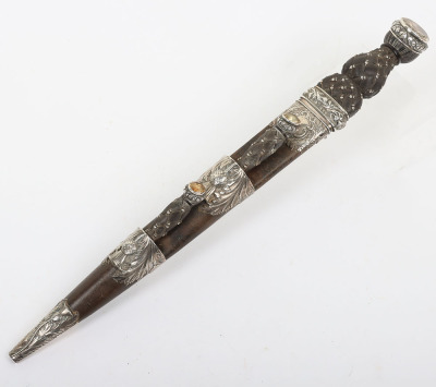 Early Victorian Scottish Highland dress dirk with hallmarked silver mounts - 12