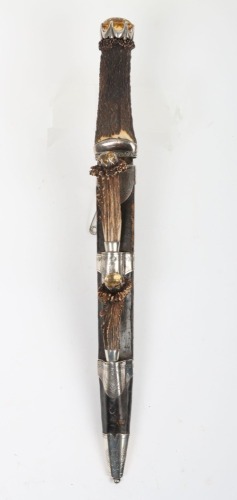 Late Victorian hallmarked silver (Glasgow, maker P.A, no date letter) Scottish Highland dress dirk