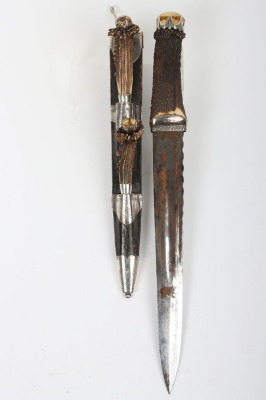 Late Victorian hallmarked silver (Glasgow, maker P.A, no date letter) Scottish Highland dress dirk - 2