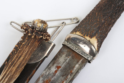 Late Victorian hallmarked silver (Glasgow, maker P.A, no date letter) Scottish Highland dress dirk - 6