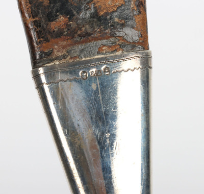 Late Victorian hallmarked silver (Glasgow, maker P.A, no date letter) Scottish Highland dress dirk - 12