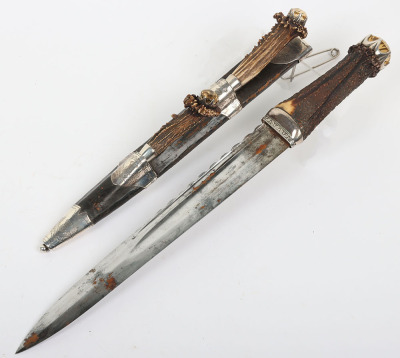 Late Victorian hallmarked silver (Glasgow, maker P.A, no date letter) Scottish Highland dress dirk - 13