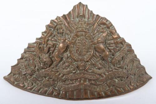 Victorian 16th (Queens Royal) Lancers Other Ranks Helmet Plate