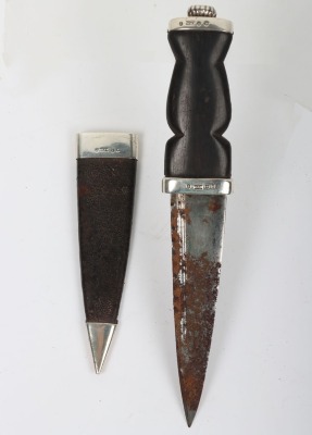 Hallmarked silver mounted Scottish sgian-dubh - 5