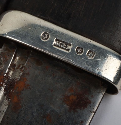 Hallmarked silver mounted Scottish sgian-dubh - 9