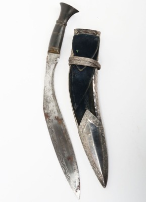 Indian silver mounted kukri - 5