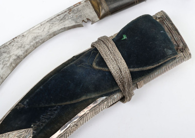 Indian silver mounted kukri - 6