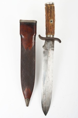 Large Ceylonese or Indian shikaree hunting knife, 19th century - 2