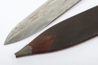Large Ceylonese or Indian shikaree hunting knife, 19th century - 4