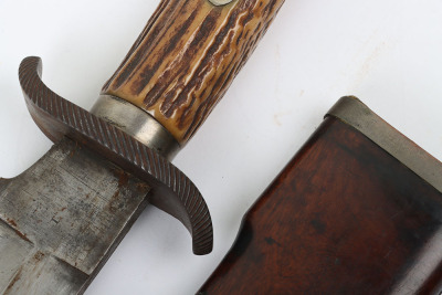 Large Ceylonese or Indian shikaree hunting knife, 19th century - 5
