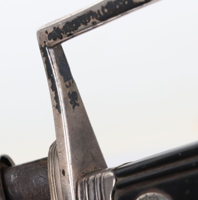 Hallmarked silver mounted hunting hanger, London 1777 - 7