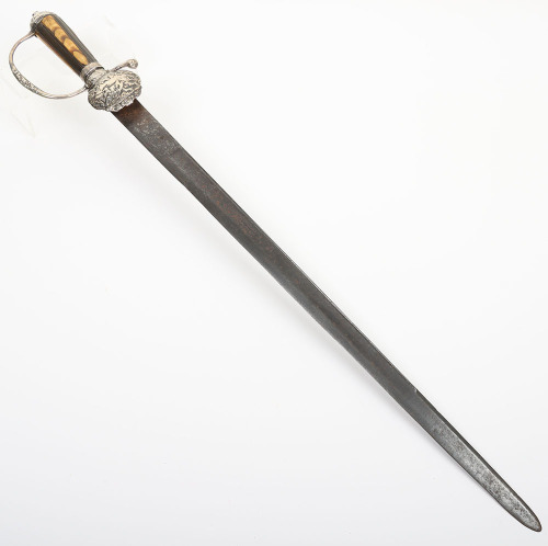 Continental silver mounted hunting hanger c.1760