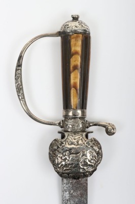 Continental silver mounted hunting hanger c.1760 - 2