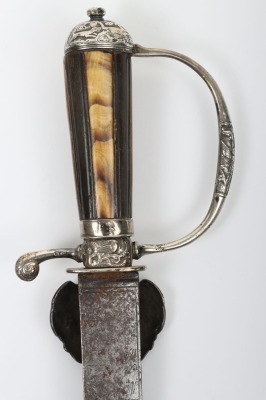 Continental silver mounted hunting hanger c.1760 - 3