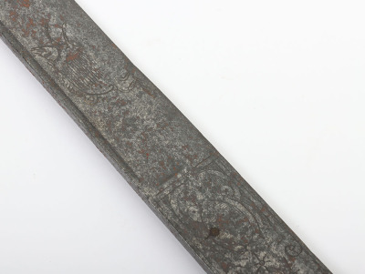 Continental silver mounted hunting hanger c.1760 - 10