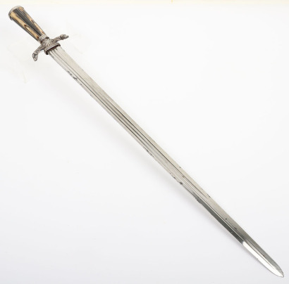 Continental silver mounted hunting hanger c.1780