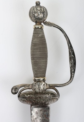 Continental silver mounted smallsword c.1760 - 3