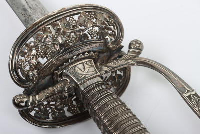 Continental silver hilted dress sword c.1840 - 9