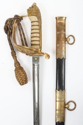 Post 1902 naval officer&rsquo;s sword - 4