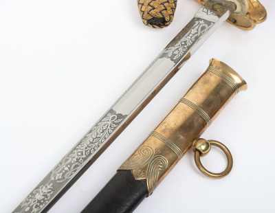 Post 1902 naval officer&rsquo;s sword - 6