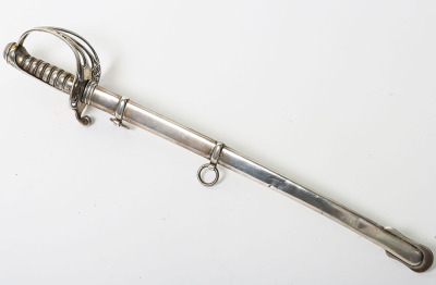 Hallmarked silver paperknife in the form of an 1845 pattern infantry officer&rsquo;s sword - 2