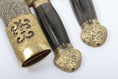 Late 19th century Chinese river pirate&rsquo;s double sword Jian - 6
