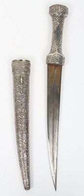 Ottoman Turkish silver mounted dagger jambya - 3
