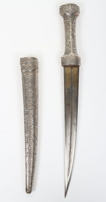 Ottoman Turkish silver mounted dagger jambya - 4