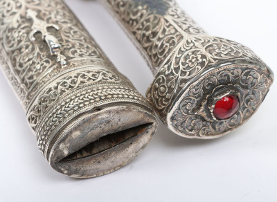 Ottoman Turkish silver mounted dagger jambya - 6