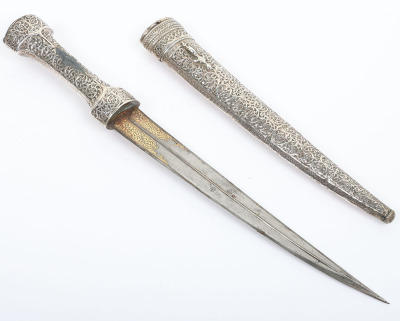 Ottoman Turkish silver mounted dagger jambya - 7