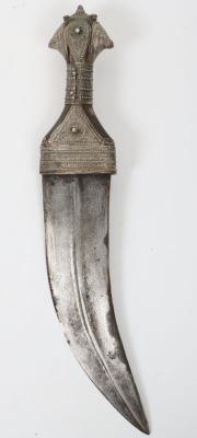 ^ Silver mounted Omani dagger jambya mid-20th century - 4