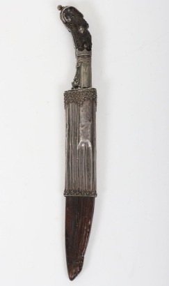 Small silver mounted Ceylonese dagger pia kaetta, 19th century