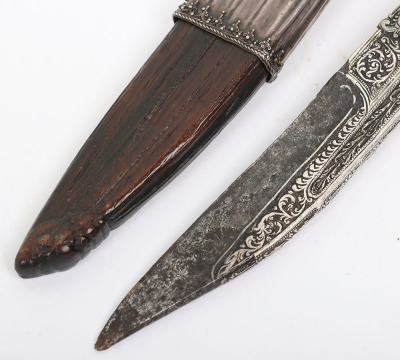 Small silver mounted Ceylonese dagger pia kaetta, 19th century - 4