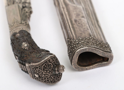 Small silver mounted Ceylonese dagger pia kaetta, 19th century - 5