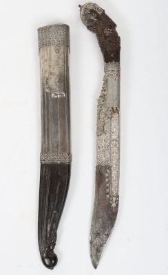 Silver mounted Ceylonese dagger pia kaetta - 2