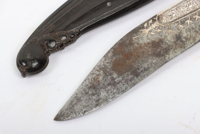 Silver mounted Ceylonese dagger pia kaetta - 4