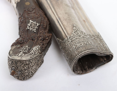 Silver mounted Ceylonese dagger pia kaetta - 6