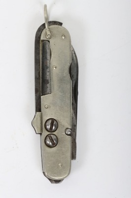 WW1 period sportsman&rsquo;s clasp knife with nickel sides - 2