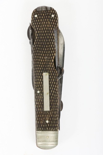 Comprehensive late Victorian sportsman&rsquo;s folding clasp knife