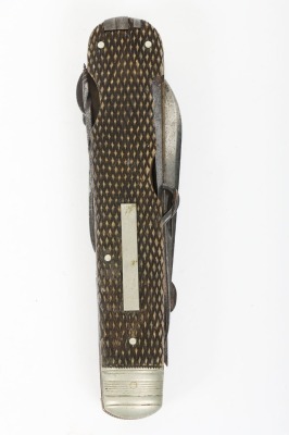 Comprehensive late Victorian sportsman&rsquo;s folding clasp knife