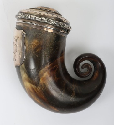 Victorian Scottish silver mounted ram&rsquo;s horn snuff mull - 2