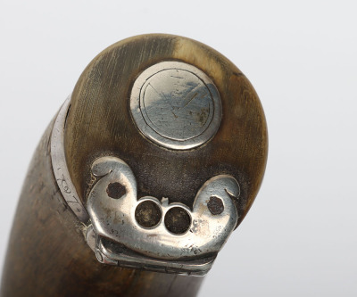 Silver mounted Scottish ram&rsquo;s horn snuff mull - 3