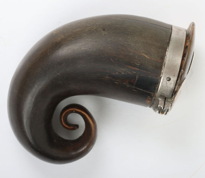 Victorian silver mounted Scottish ram&rsquo;s horn snuff mull - 2