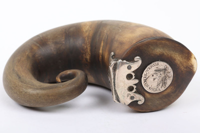 Victorian silver mounted Scottish ram&rsquo;s horn snuff mull - 3