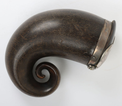 Victorian silver mounted Scottish ram&rsquo;s horn snuff mull - 2